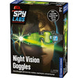 Spy Labs Night Vision Goggles with adjustable tinted visor, fold-out lenses, headlamp, and detachable flashlight for kids 8+.