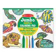 Animals Coloring Book jumbo pad with 50 quality bond paper pages featuring colorful animals and drawing tools.