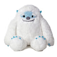 Yulli Yeti plush toy is 16 inches, soft, white with light blue details and a cute grey nose for hugging.