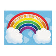 Rainbow Foil Card featuring a holographic rainbow and clouds with "Happy Birthday" text on a blue background.