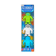 Astronaut Erasers set of three colorful astronaut-shaped pencil erasers in blue, green, and white for kids ages 6 and up.