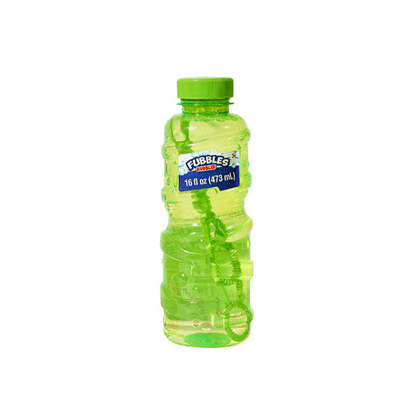 Fubbles | Bubble Solution 16oz green bottle with bubble wand, thick non-toxic formula for blowing bubbles.