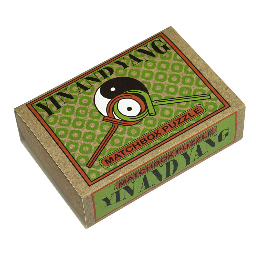 Yin and Yang Matchbox Puzzle in a small decorative matchbox featuring a fun, mini brainteaser design.