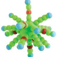 Atom Ball stress reliever toy with soft rubber texture, colorful and stretchy, shaped like a fun tropical sea creature.