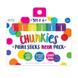 Chunkies Paint Sticks Neon set of 6 bright, easy-to-use, quick-drying neon paint sticks for kids ages 3 and up.