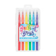 Brilliant Brush Markers set of 12 colorful soft brush tip markers in a clear reusable carrying case for drawing and hand lettering.