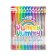 Yummy Yummy Scented Glitter Gel Pens set of 12 colorful scented glitter gel pens with fruity scents and vibrant sparkle.