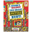 Where's Waldo? Great Picture Hunt book cover with Waldo's face and colorful characters in a busy illustrated scene.