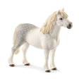 Welsh Pony Stallion model in white with detailed mane and tail, showcasing friendly and spirited pony characteristics.