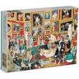 1500pc Tribuna of Uffizi Meowsterpiece Puzzle box featuring a feline art parody of Johan Zoffany’s famous painting.