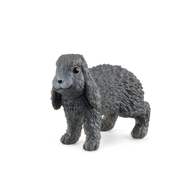 Lop Eared Rabbit figurine with detailed gray fur and floppy ears, perfect for storytelling and play.
