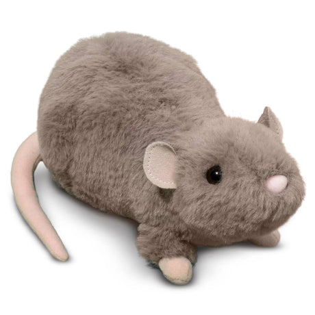 Rat Ralph plush stuffed animal with lifelike features, pink paws, nose, ears, and tail, perfect for rat lovers.