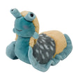Slug Lavern plush toy in slate blue and tan with soft rippled fabric and blue eye stalks, perfect for kids 2 and up.
