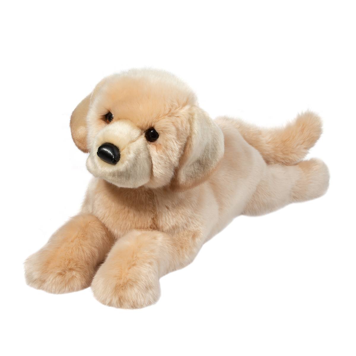 Yellow Lab Lettie plush stuffed animal with soft cream fur, weighted paws, and lifelike Labrador Retriever features.