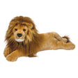 Lion Zeus plush toy with lifelike two-toned mane and golden eyes, soft and perfect for cuddling or display.