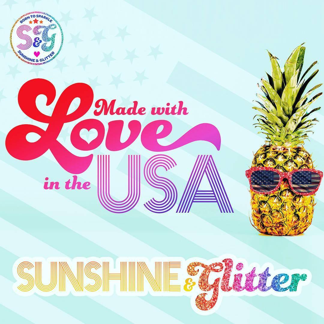 Sea Star Sparkle Rainbow Party Cake Bio Glitter Sunscreen made with love in the USA with sunshine and glitter.