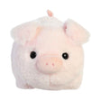 Soft and fluffy Spudster Pig Cutie plush with round body and folded ears perfect for cuddling and stacking.