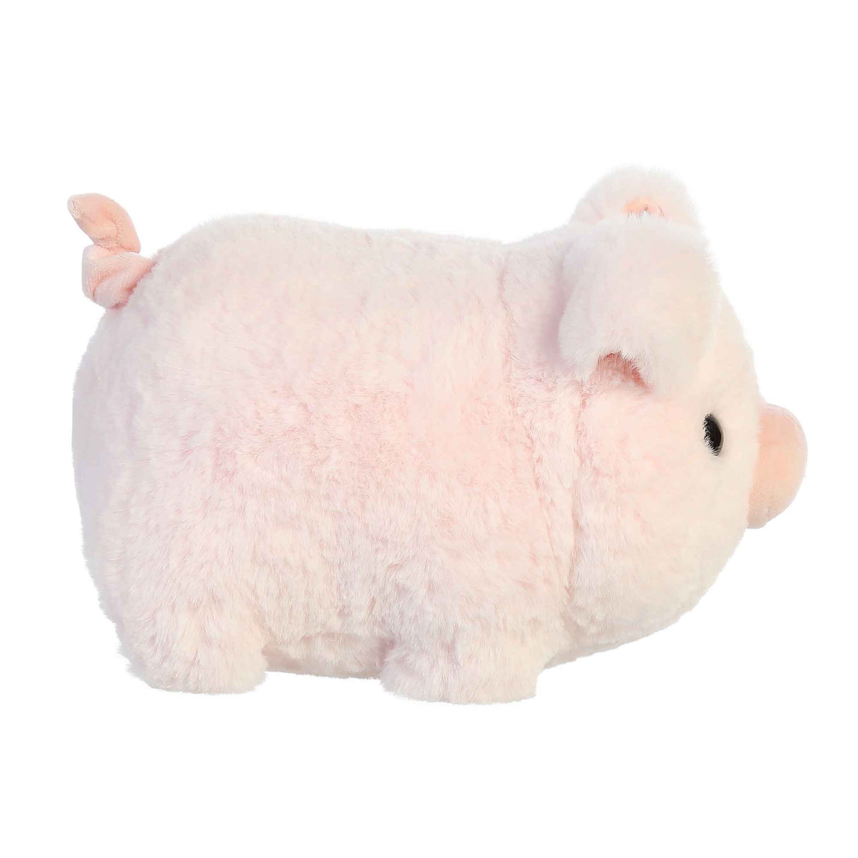 Spudster Pig Cutie plush, soft pink pig with round potato-shaped body, folded ears, and cuddly fluffy texture.