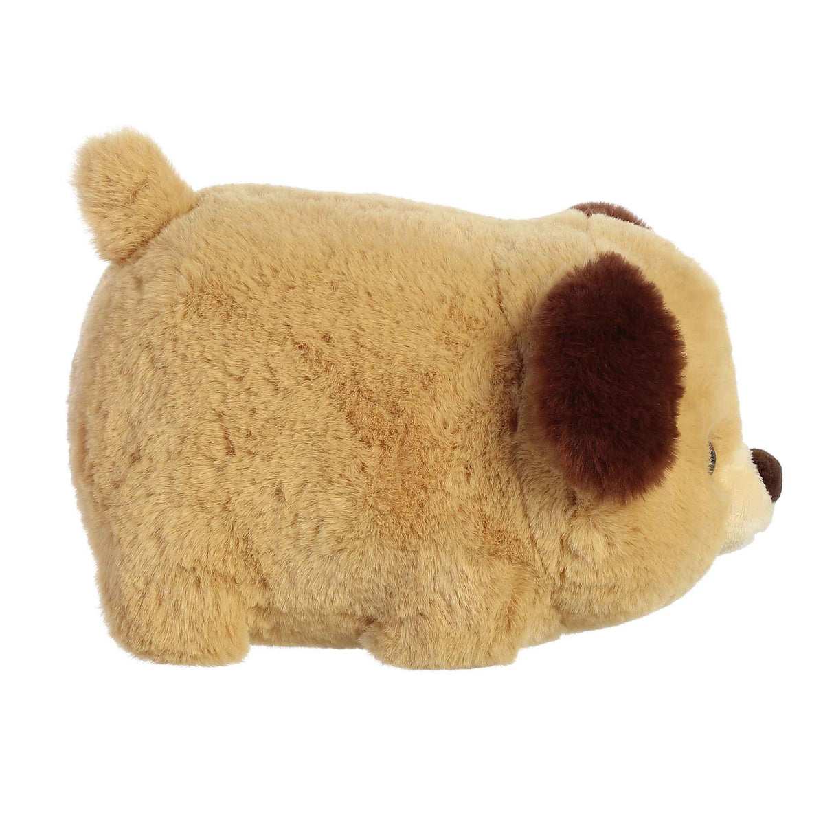 Spudster Dog Doodle plush, short and round with soft brown fur and folded ears, perfect cuddly stackable friend.