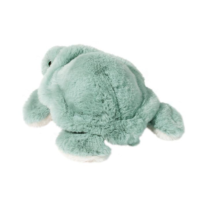 Turtle Jade plush sea turtle with soft pale green and white fur, floppy design, and lifelike mint green eyes stuffed animal.