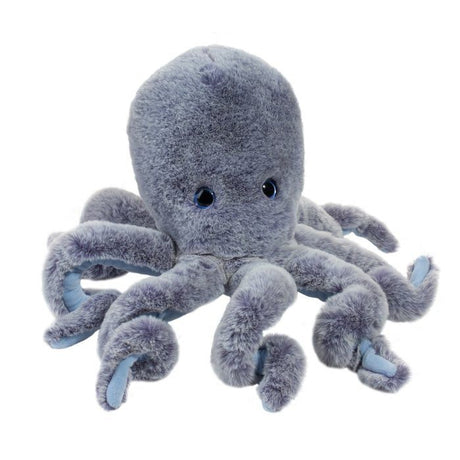 Soft plush lavender Octopus Jamie stuffed animal with twisty tentacles and captivating blue eyes for cuddly companionship.