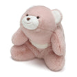 Snuffles | Pink soft plush teddy bear with crescent design, ultra-huggable and perfect for cuddling, 10-inch height.