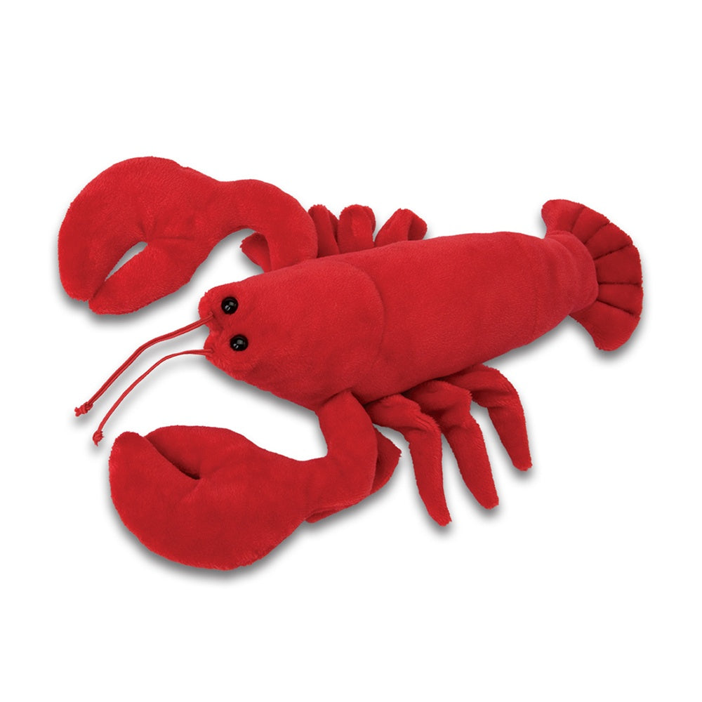 Lobster Snapper plush toy in bright red with detailed claws, antennae, and soft, huggable design for creative play.