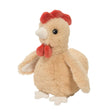 Chicken Rickie plush rooster with soft natural colors, velvet comb, and cuddly texture, perfect for children and Easter baskets.