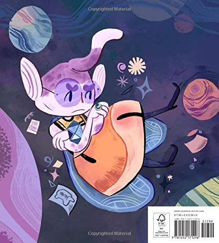 Reading Beauty book cover art featuring a space princess breaking a fairy tale curse among colorful planets.