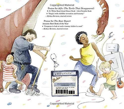 Back cover illustration of diverse children and animals dancing joyfully in How Do You Dance book.