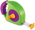 Tape Measure with manual wind, featuring inches/feet and centimeters/meter, perfect size for kids ages 3 and up, measuring up to 4 feet.