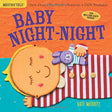 Indestructibles: Baby Night Night book cover showing a sleeping baby in striped pajamas holding a purple stuffed toy.