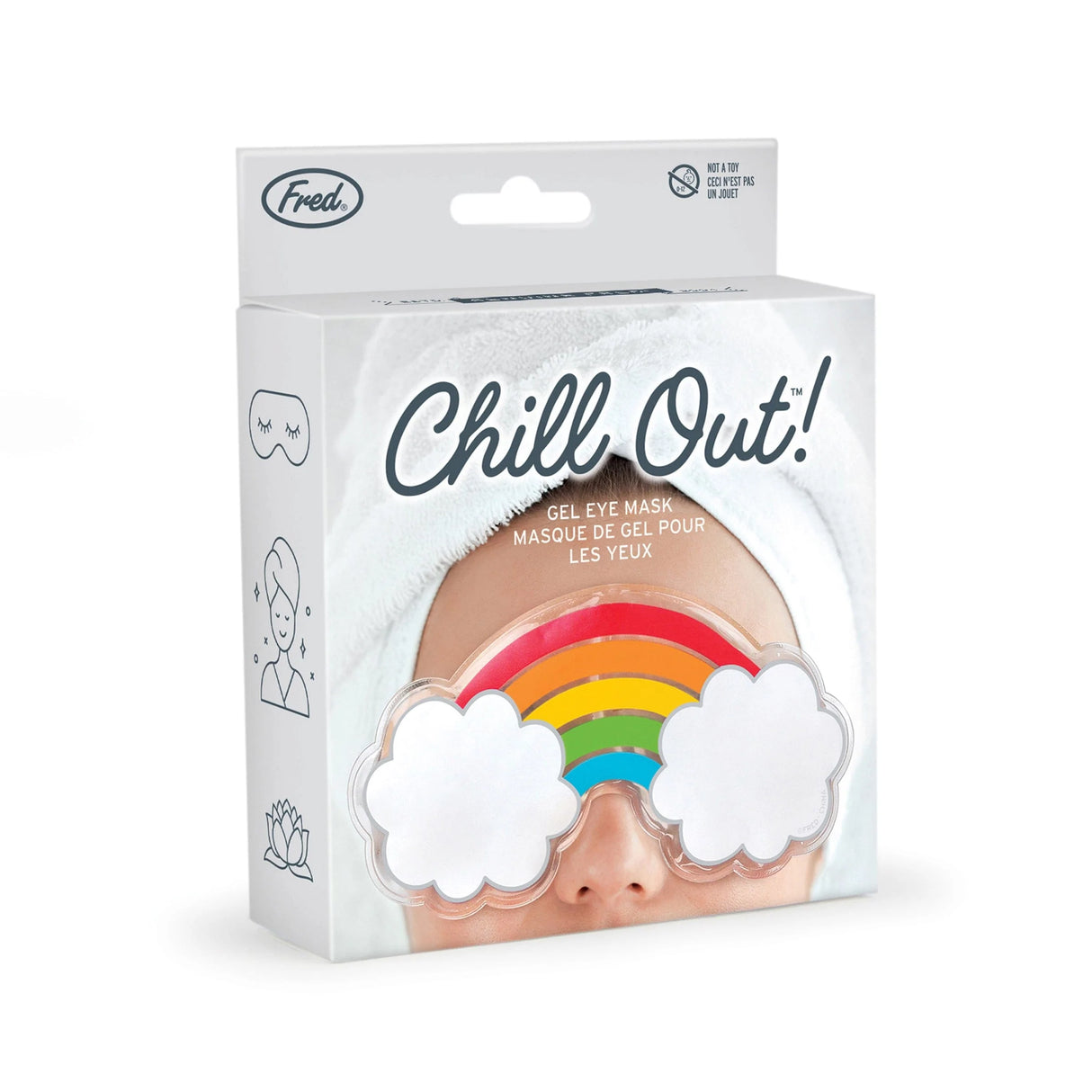 Chill Out! Eye Mask Rainbow gel mask with rainbow design relieves tired eyes for refreshing self-care.