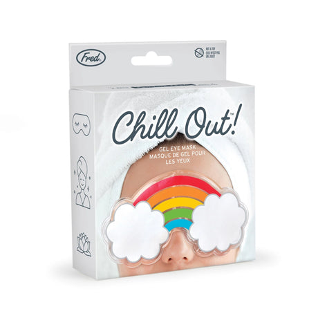 Chill Out! Eye Mask Rainbow gel mask with rainbow design relieves tired eyes for refreshing self-care.