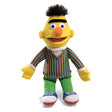 Bert plush doll with striped shirt and green pants, 14 inches tall, soft and perfect for Sesame Street fans.