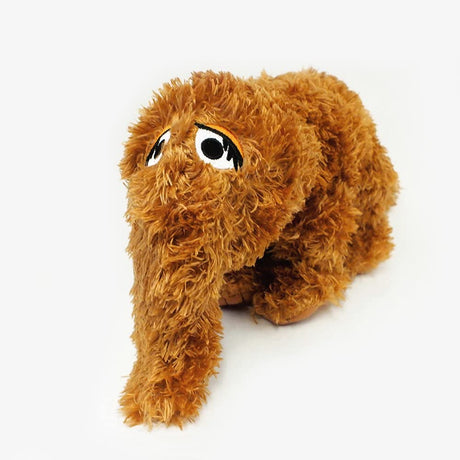 Snuffleupagus soft 16-inch plush toy with detailed eyes and fur, perfect for Sesame Street fans and kids 2+.