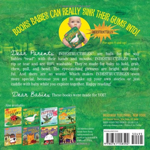 Indestructibles: Mama and Baby baby book showing bright animal illustrations and durable, chew-proof design for ages 0-2.