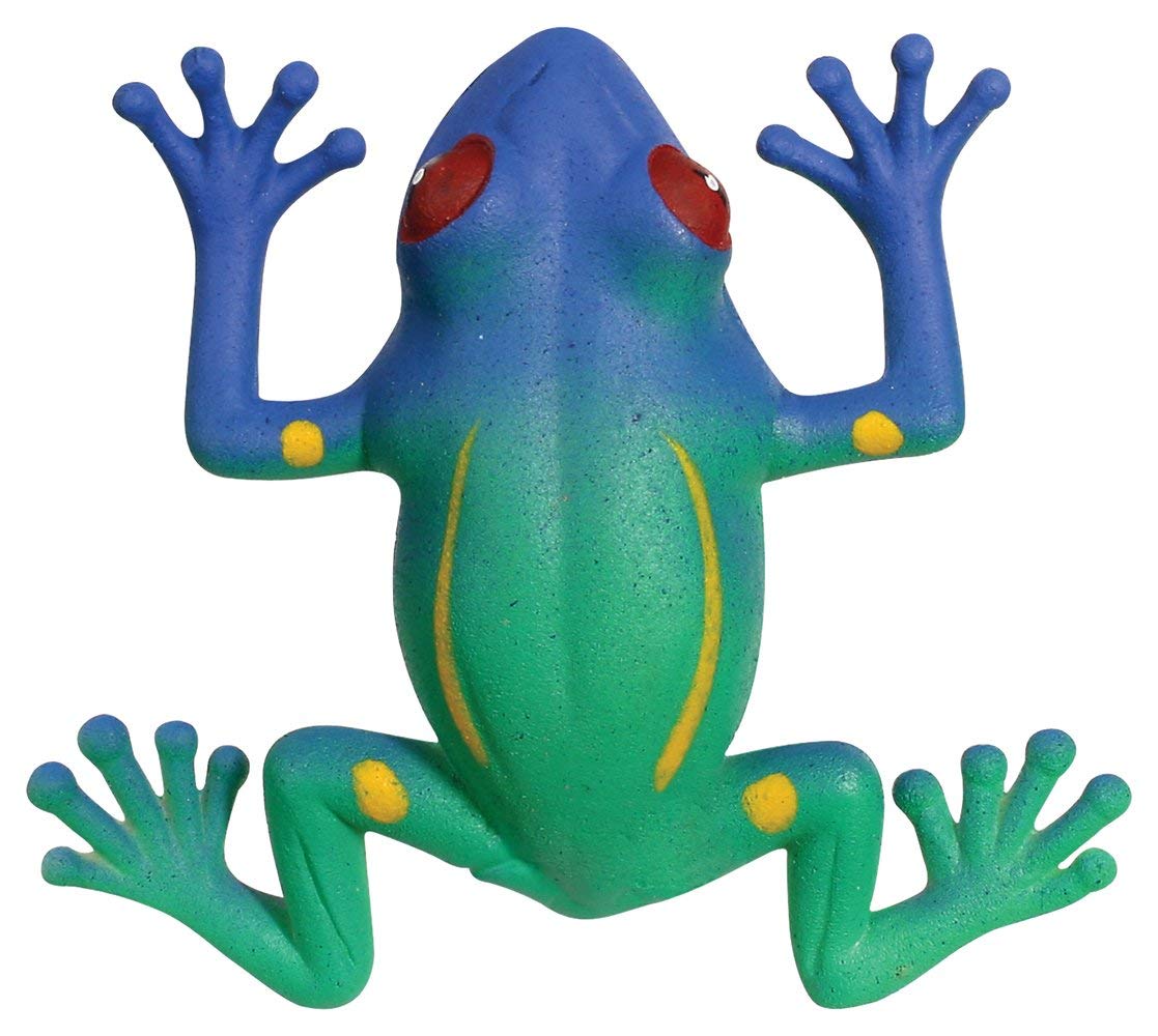 Grow Frog toy showing colorful tree frog design with extended limbs and textured body for soaking and growing.