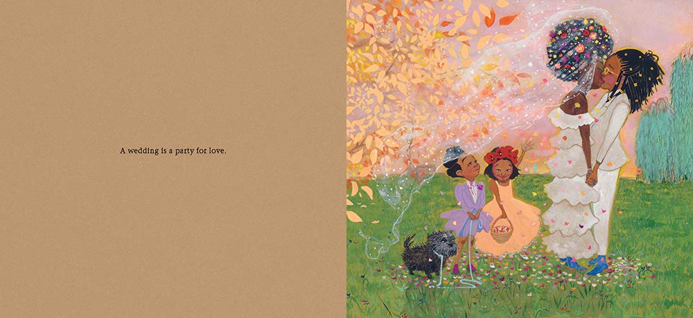 Julian at the Wedding shows a joyful wedding scene with Julián, Marisol, and family celebrating outdoors.