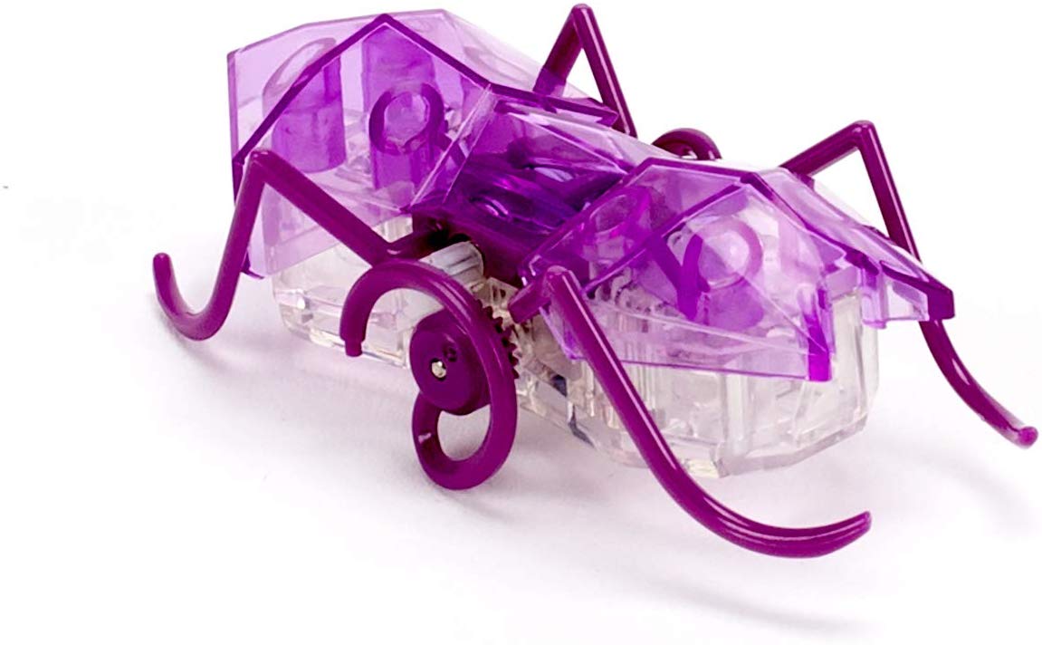 Hex Bots Micro Ant in purple, motorized bug toy that moves fast and scurries on multiple surfaces for fun play.