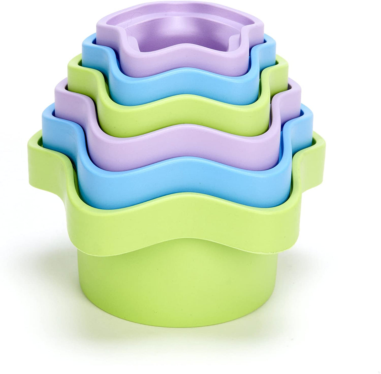 Stacking Cups set of six colorful, star-shaped nesting cups perfect for playtime and learning basic counting.