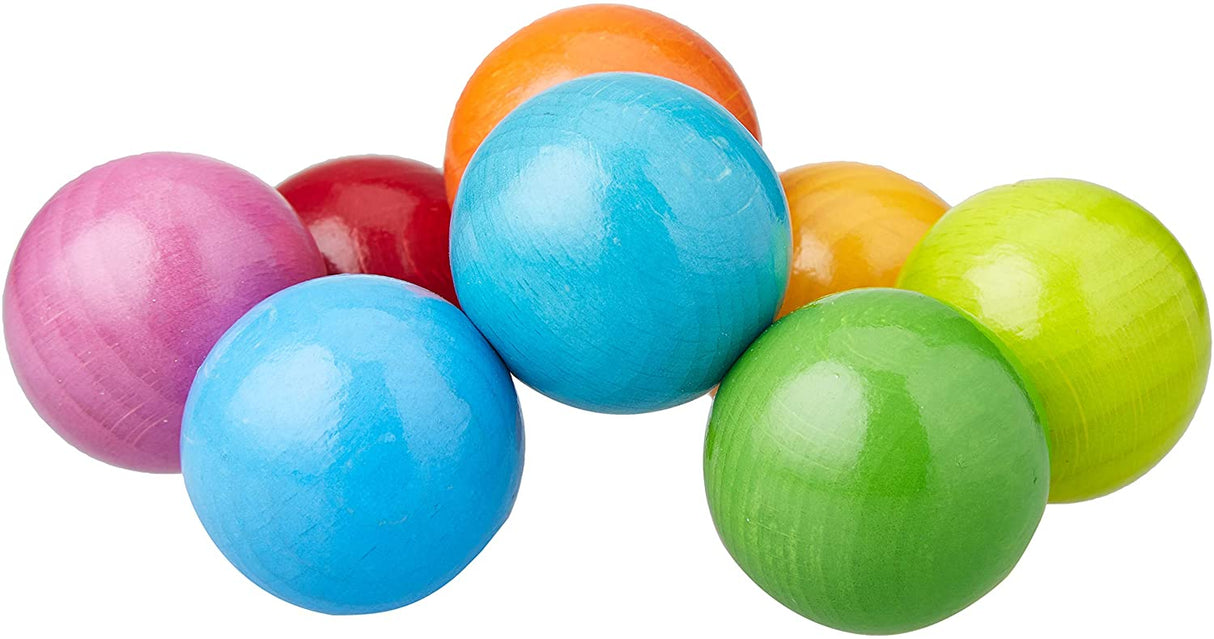 Magica Wooden Clutching Toy colorful hand-crafted wooden balls teething toy easy to grasp for infants ages 6 months plus