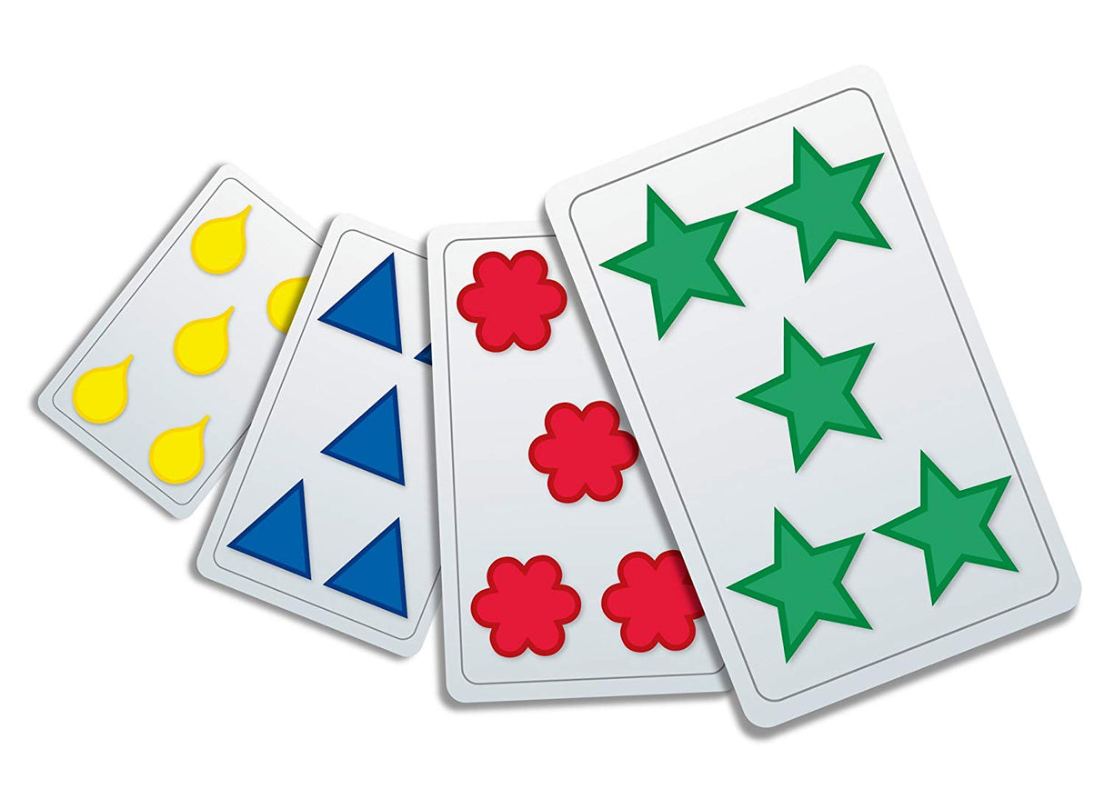 Blink game cards displaying colorful shapes and counts for fast matching and quick gameplay fun.
