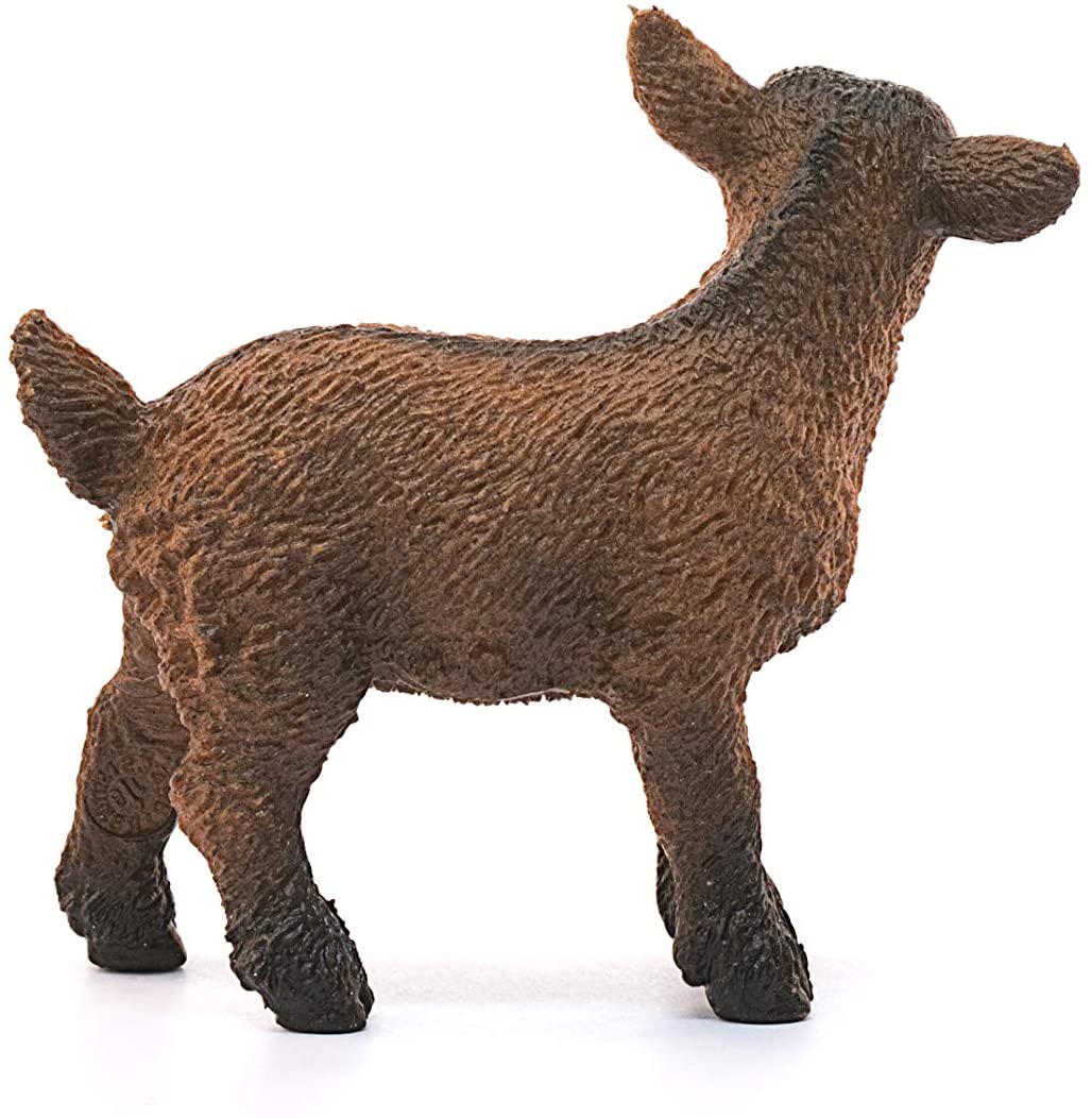 Goat Kid figurine showing detailed fur texture and standing posture in brown and black colors.