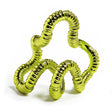 Tangle | Jr Textured Metallic bright shiny tactile fidget toy in metallic yellow for ages 3 and up.