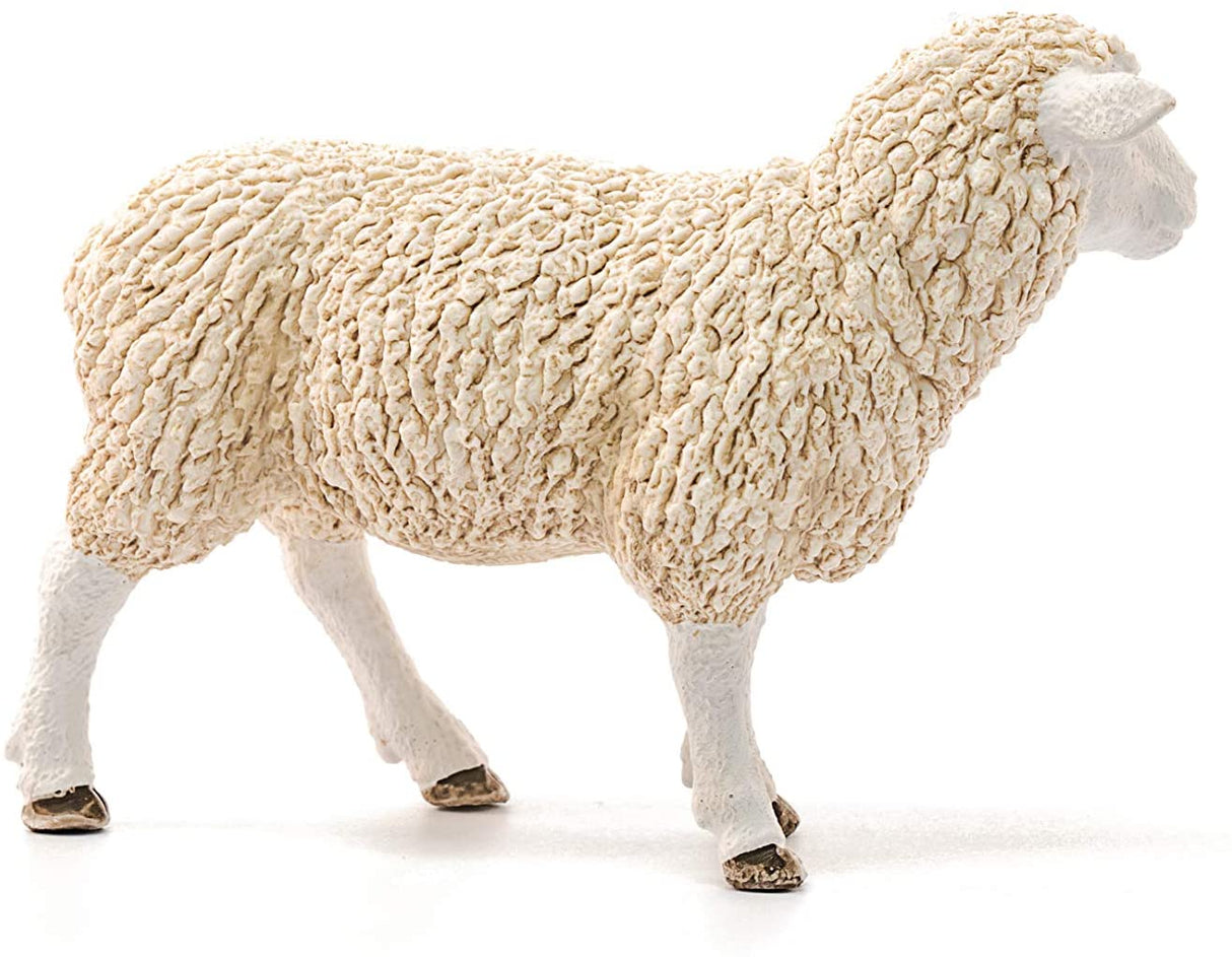 Sheep figurine with detailed cuddly wool texture, measuring 3.46 x 1.22 x 2.36 inches, perfect for ages 3-8 years.