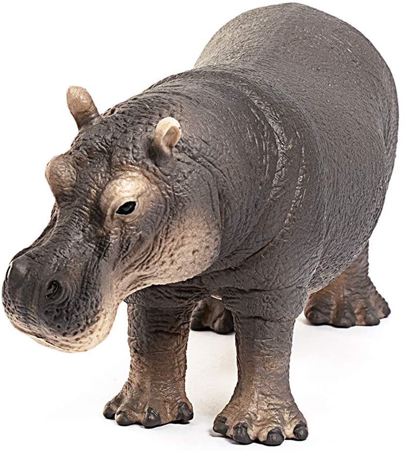 Hippopotamus figurine showing detailed skin texture and features, perfect for children ages 3-8 years.