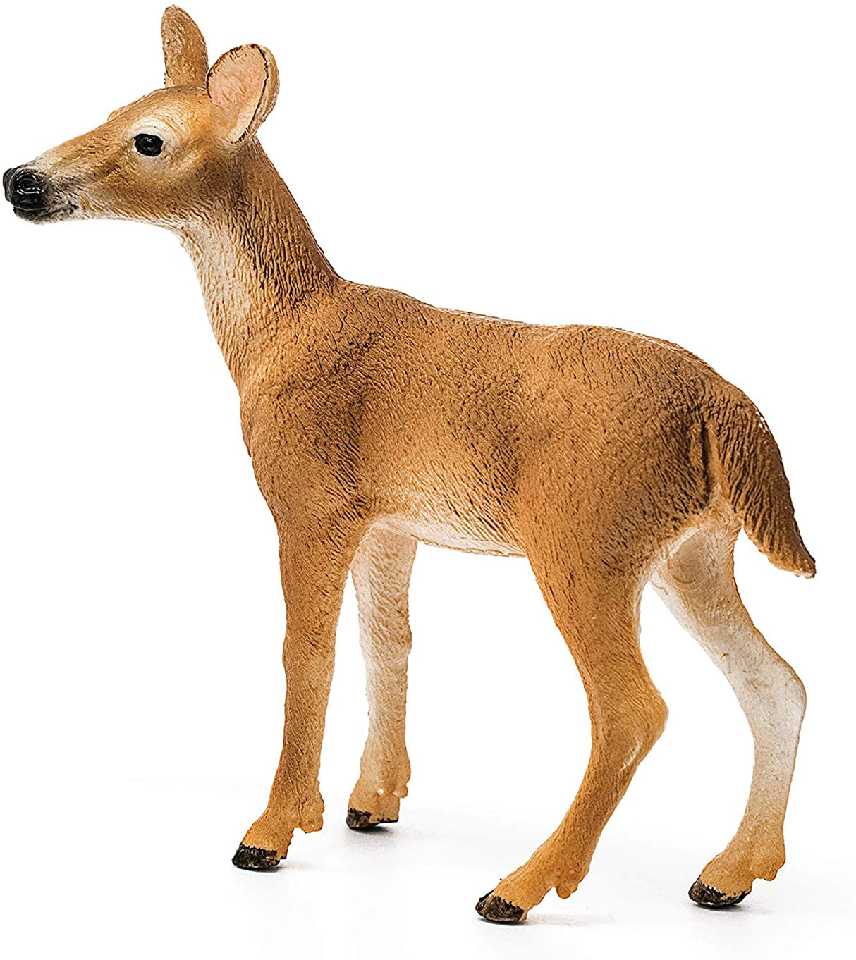 White-Tailed Doe figurine with detailed grey-brown winter coat, standing gracefully in a natural pose.