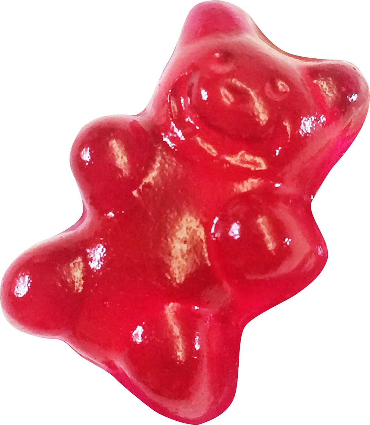 Red gummy bear candy made with natural gelatin from seaweed in the Gummy Candy Lab kit.