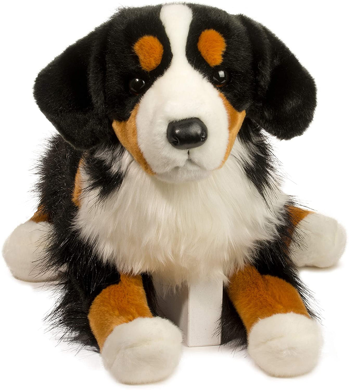 Bernese Mountain Dog Alps plush stuffed animal with tri-colored soft fur and lifelike features for cuddling and display.